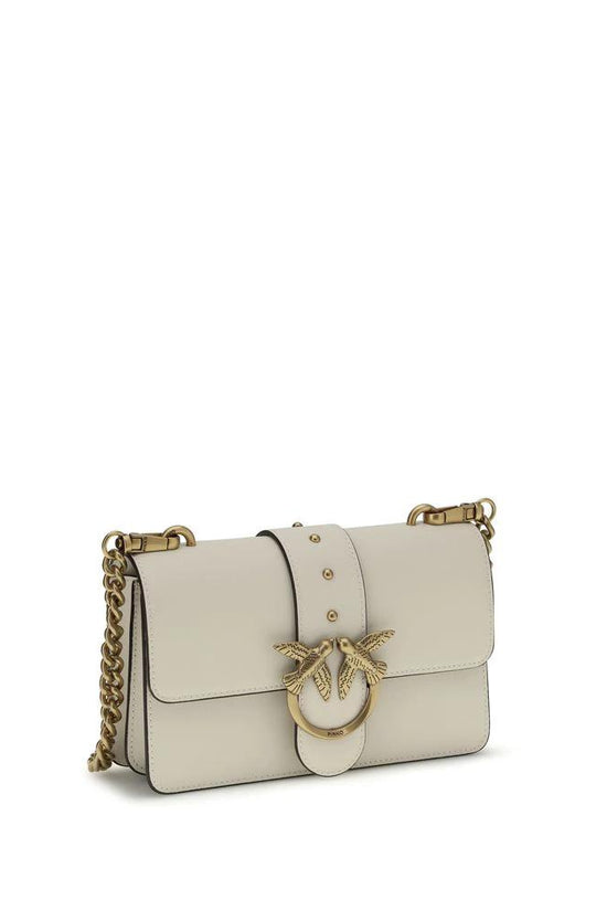 PINKO Beige Kalbsleder Bos Taurus Schultertasche by PINKO