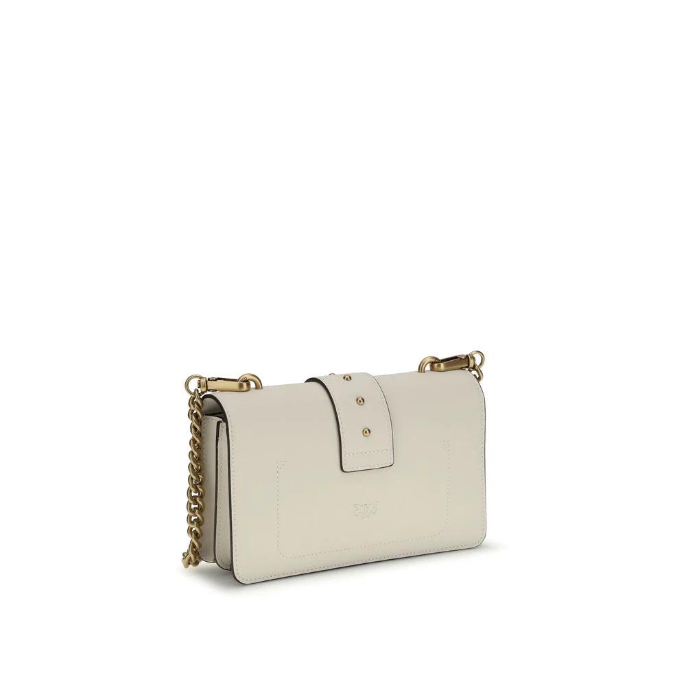 PINKO Beige Kalbsleder Bos Taurus Schultertasche by PINKO