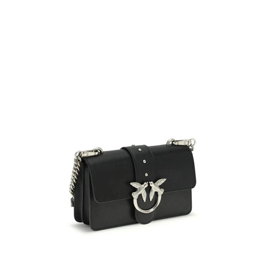 PINKO Schwarze Bos Taurus Kalbsleder Schultertasche by PINKO