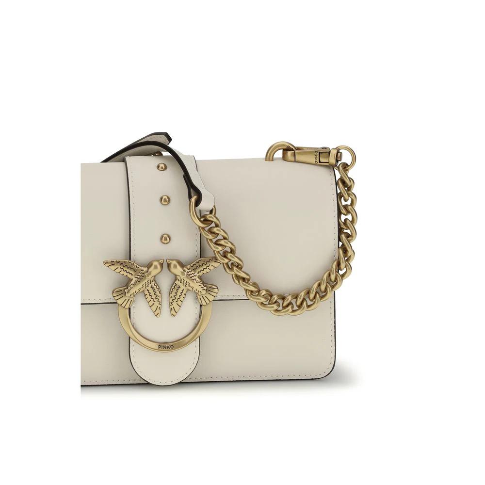 PINKO Beige Kalbsleder Bos Taurus Schultertasche by PINKO