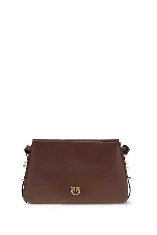 PINKO Braune Kalbsleder Bos Taurus Schultertasche by PINKO