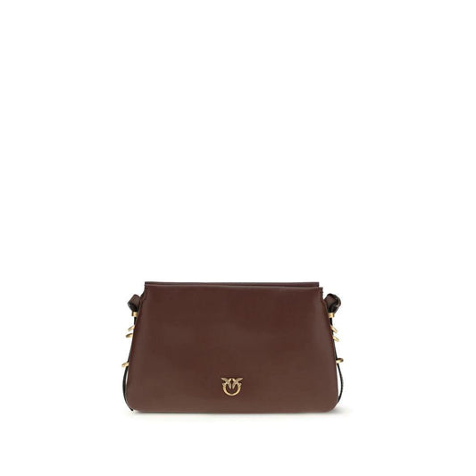 PINKO Braune Kalbsleder Bos Taurus Schultertasche by PINKO