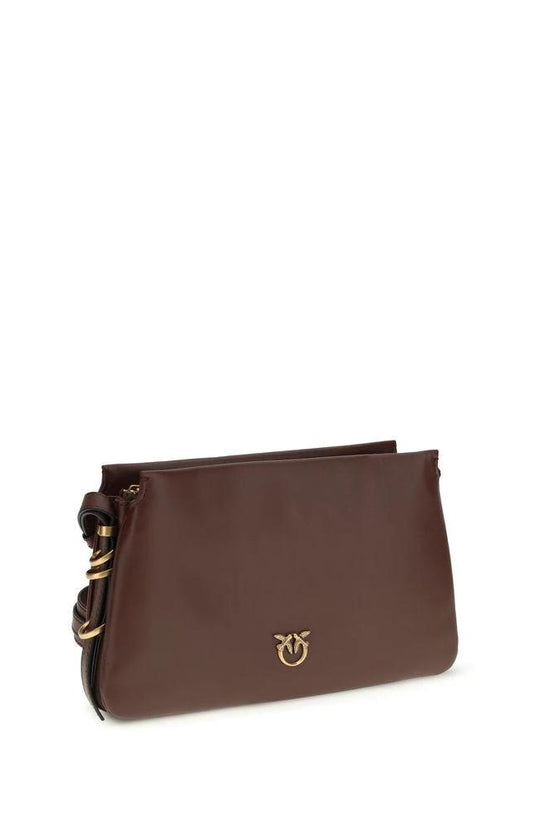 PINKO Braune Kalbsleder Bos Taurus Schultertasche by PINKO