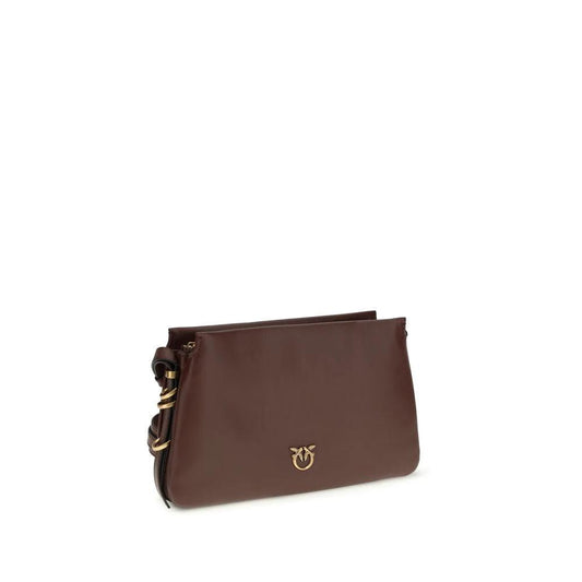 PINKO Braune Kalbsleder Bos Taurus Schultertasche by PINKO
