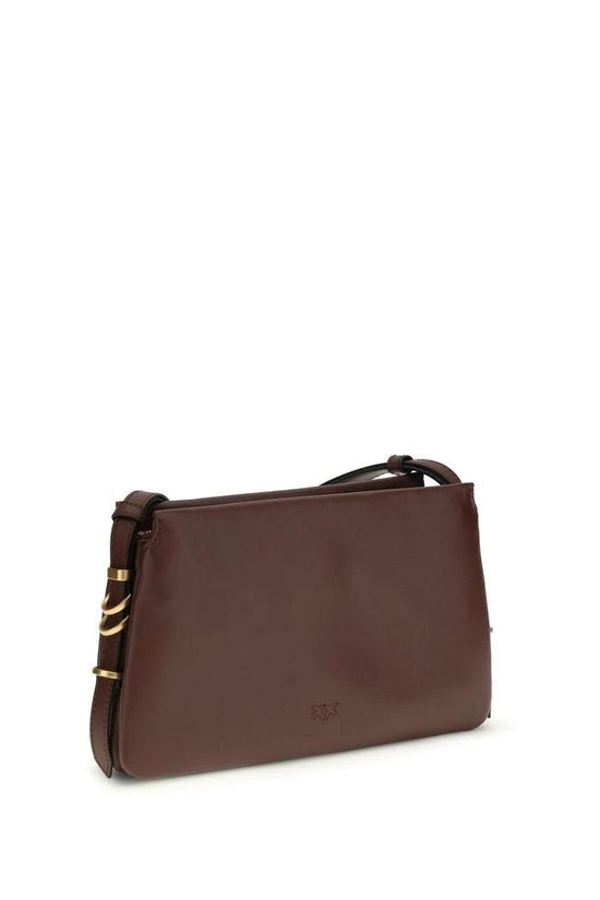 PINKO Braune Kalbsleder Bos Taurus Schultertasche by PINKO