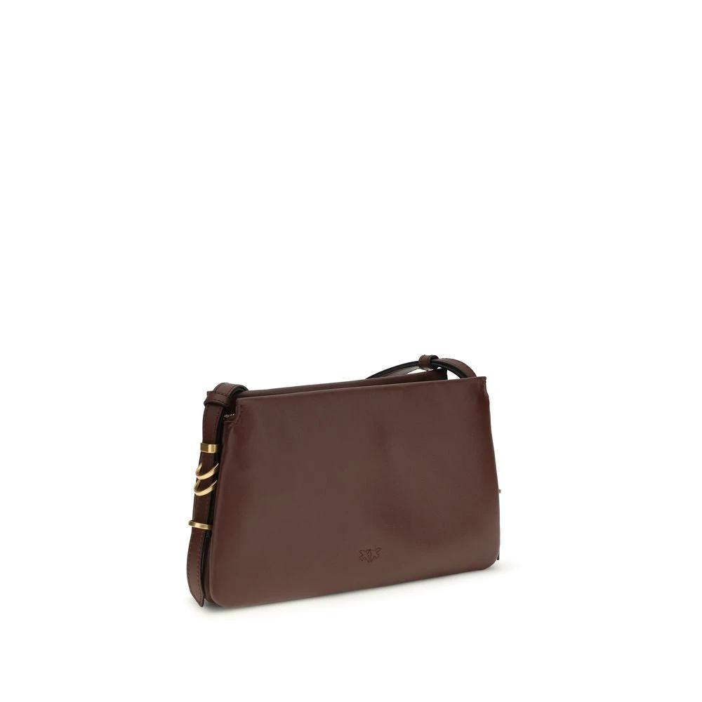 PINKO Braune Kalbsleder Bos Taurus Schultertasche by PINKO