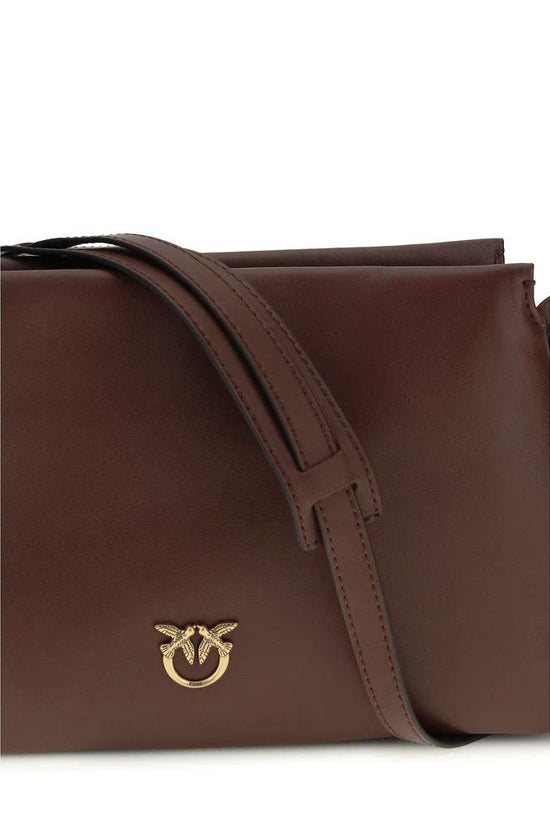 PINKO Braune Kalbsleder Bos Taurus Schultertasche by PINKO