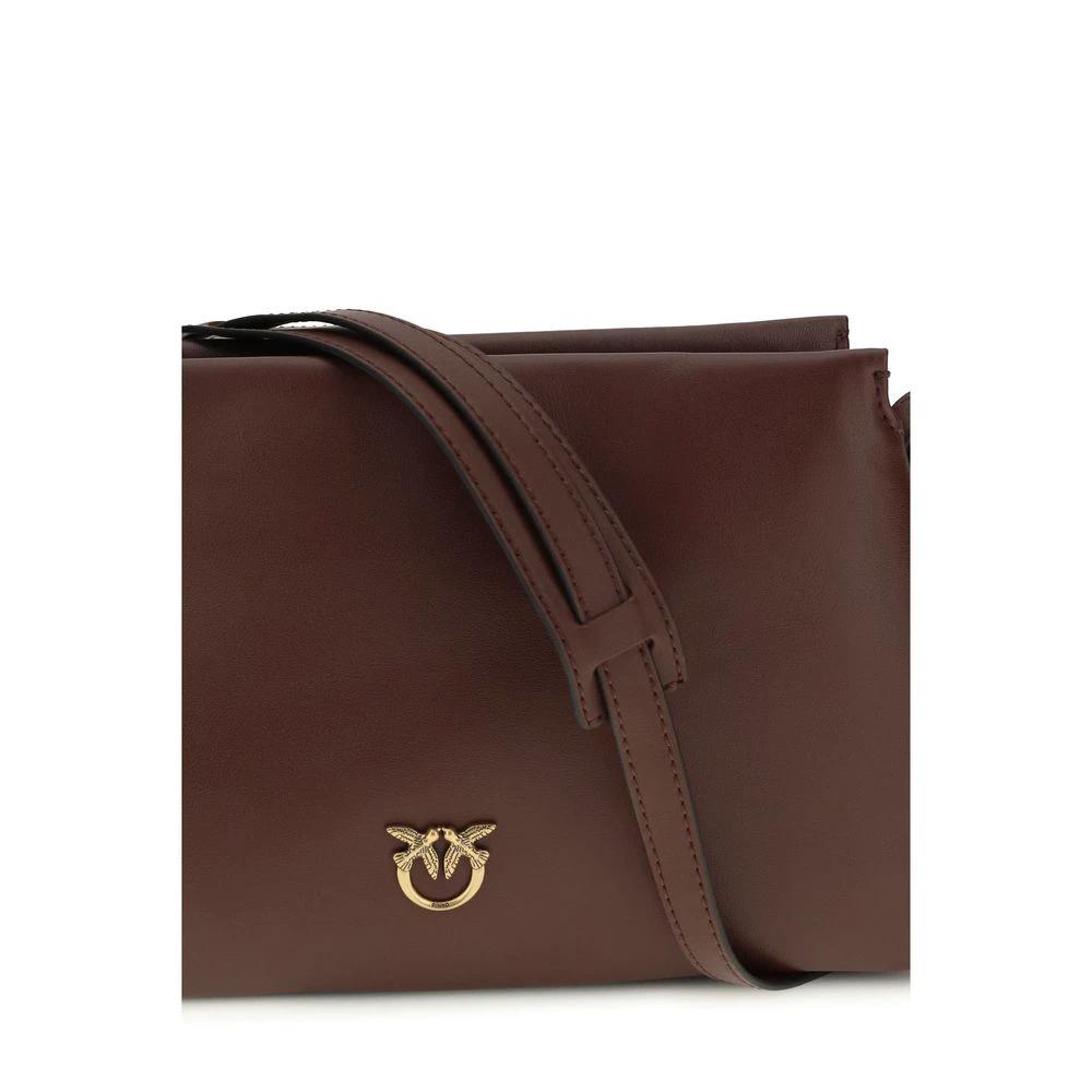 PINKO Braune Kalbsleder Bos Taurus Schultertasche by PINKO