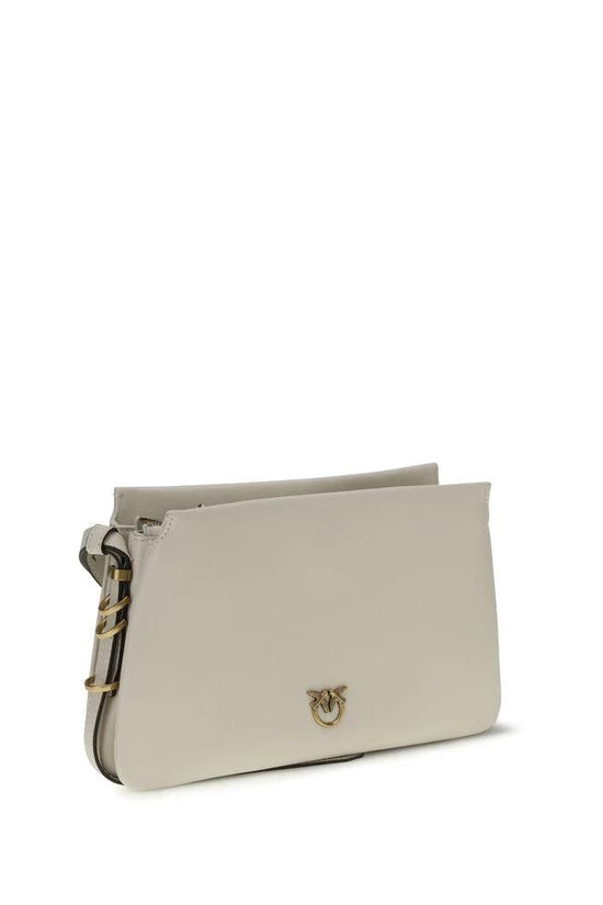 PINKO Weiße Bos Taurus Kalbsleder Schultertasche by PINKO