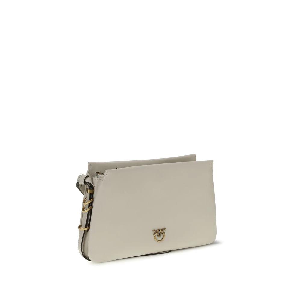 PINKO Weiße Bos Taurus Kalbsleder Schultertasche by PINKO