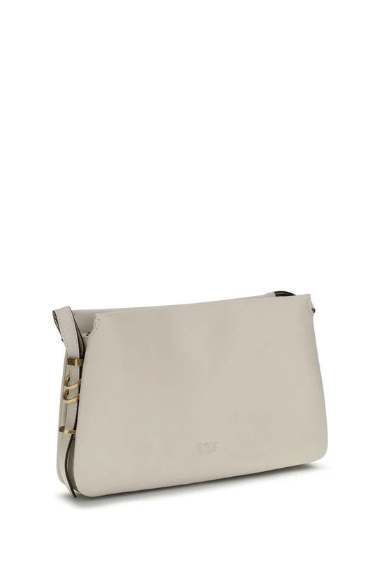 PINKO Weiße Bos Taurus Kalbsleder Schultertasche by PINKO