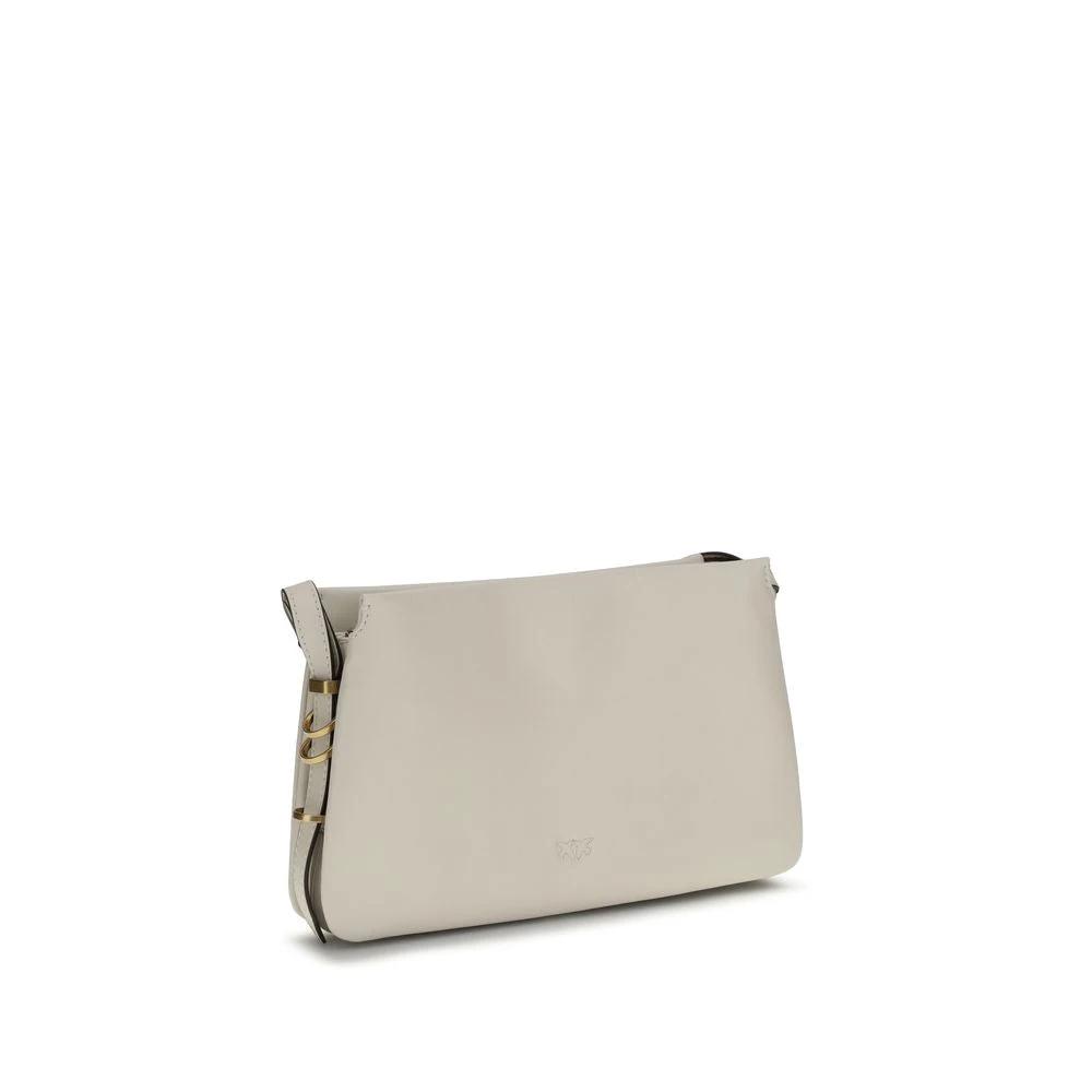 PINKO Weiße Bos Taurus Kalbsleder Schultertasche by PINKO