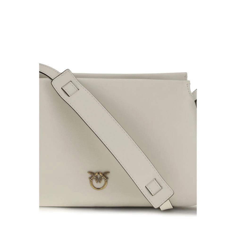 PINKO Weiße Bos Taurus Kalbsleder Schultertasche by PINKO