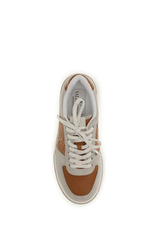 Valentino Garavani Mehrfarbige Bos Taurus Kalbsleder Sneaker by Valentino Garavani