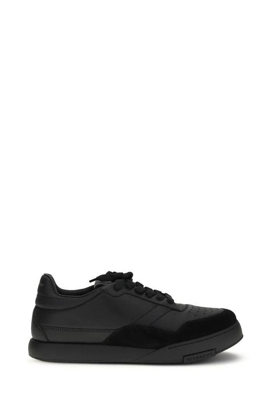 Givenchy Schwarze Kalbsleder Bos Taurus Low-Top-Sneaker by Givenchy