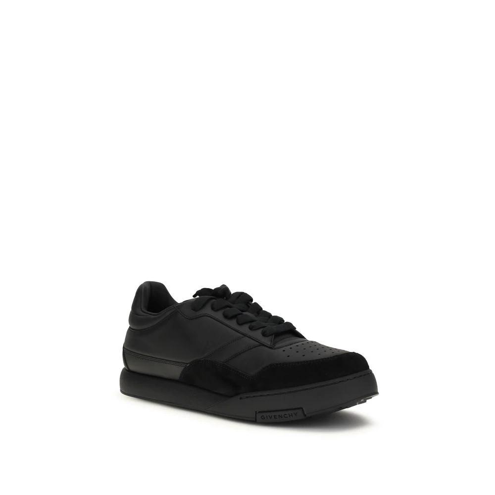 Givenchy Schwarze Kalbsleder Bos Taurus Low-Top-Sneaker by Givenchy