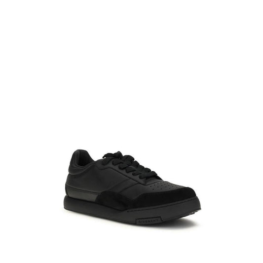 Givenchy Schwarze Kalbsleder Bos Taurus Low-Top-Sneaker by Givenchy