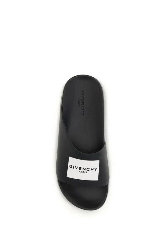 Givenchy Schwarze Gummipantoletten by Givenchy