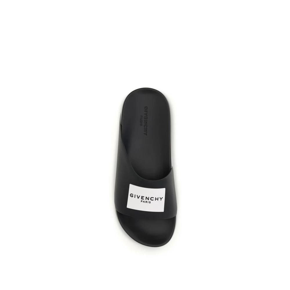 Givenchy Schwarze Gummipantoletten by Givenchy