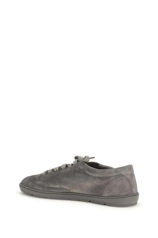Brunello Cucinelli Graue Bos Taurus Kalbsleder Low-Top-Sneaker by Brunello Cucinelli