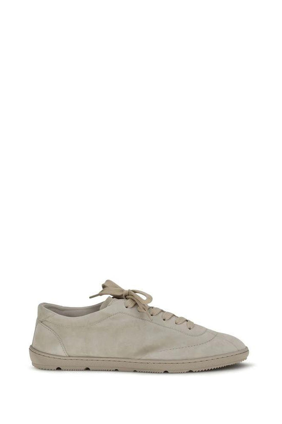 Brunello Cucinelli Cucinelli Beige Calf Leather Bos Taurus Low Top Sneakers by Brunello Cucinelli Cucinelli