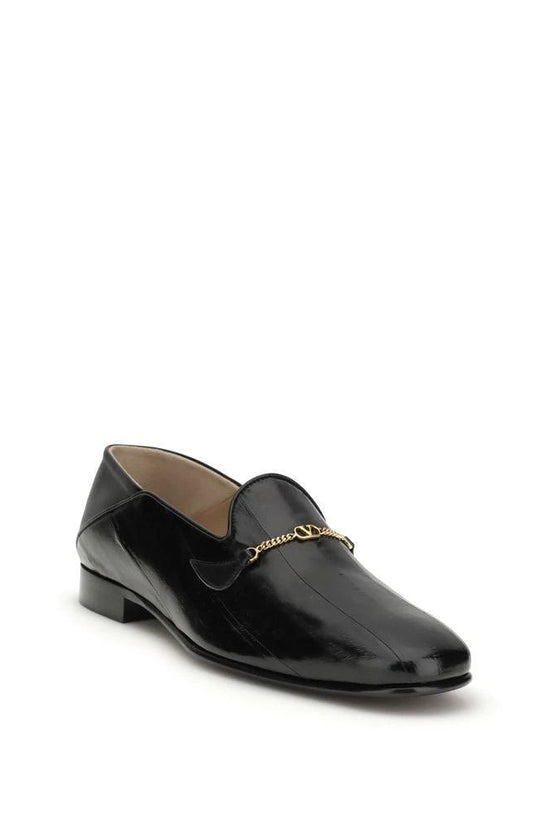 Valentino Garavani Schwarze Hagfisch-Slipper by Valentino Garavani