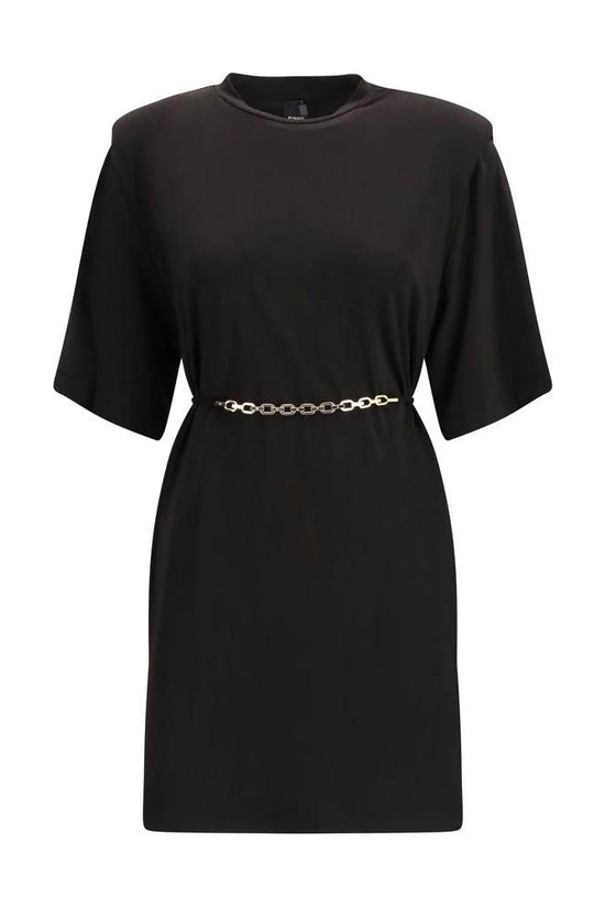 PINKO Schwarzes Freizeitkleid aus Acetat by PINKO