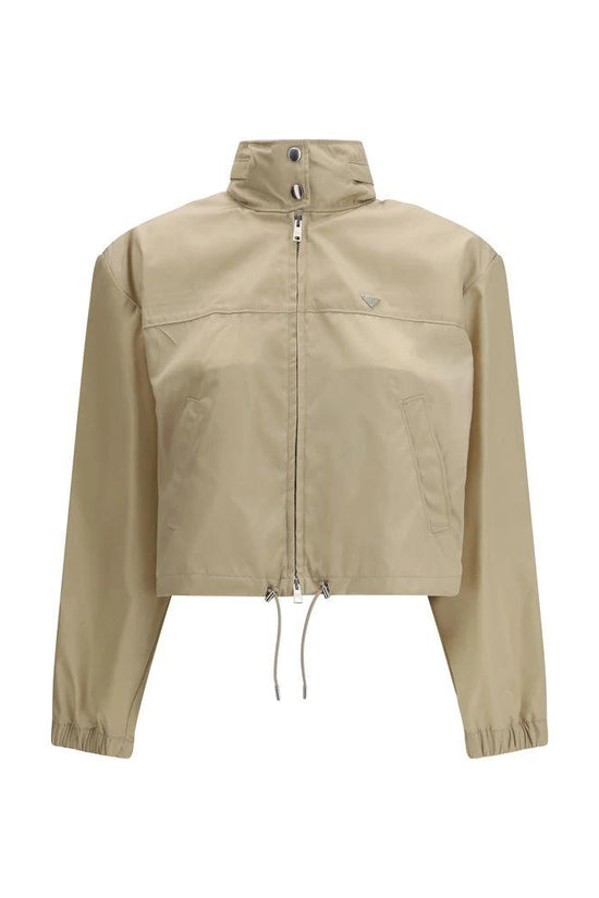 Prada Beige Jacke aus recyceltem Polyamid by Prada