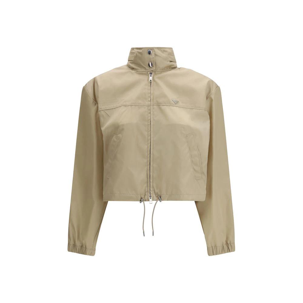 Prada Beige Jacke aus recyceltem Polyamid by Prada
