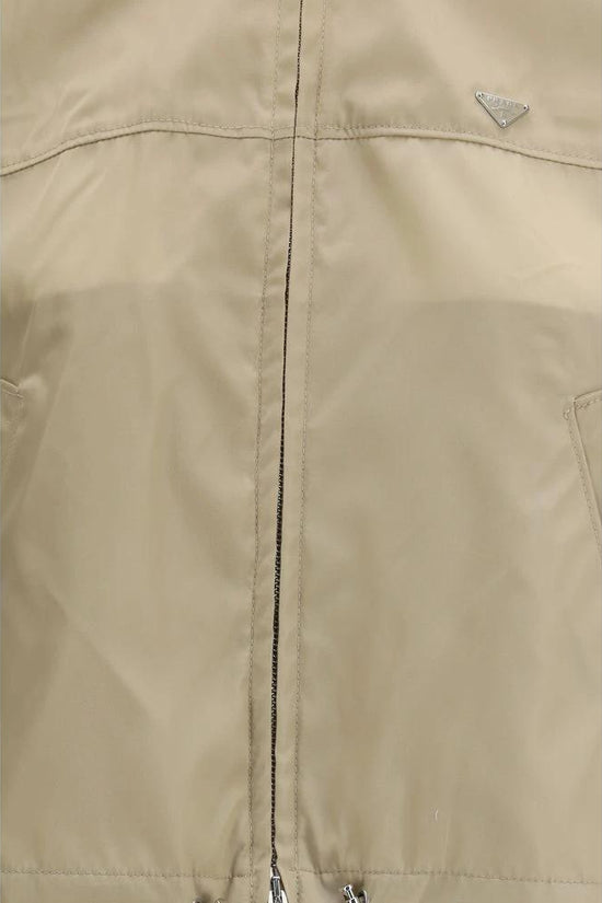 Prada Beige Jacke aus recyceltem Polyamid by Prada