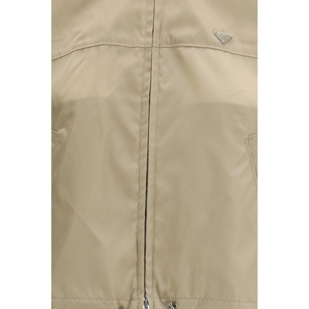 Prada Beige Jacke aus recyceltem Polyamid by Prada