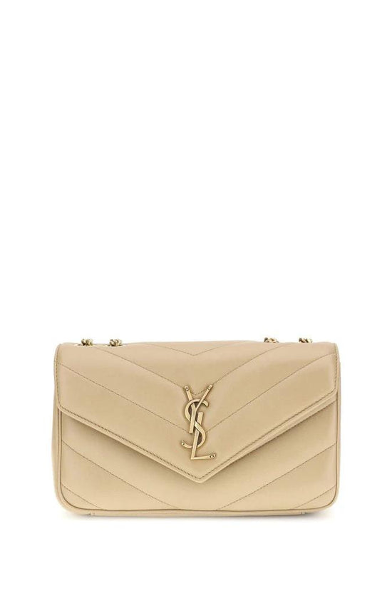 Saint Laurent Beige Lamm Ovis Aries Aries Schultertasche by Saint Laurent