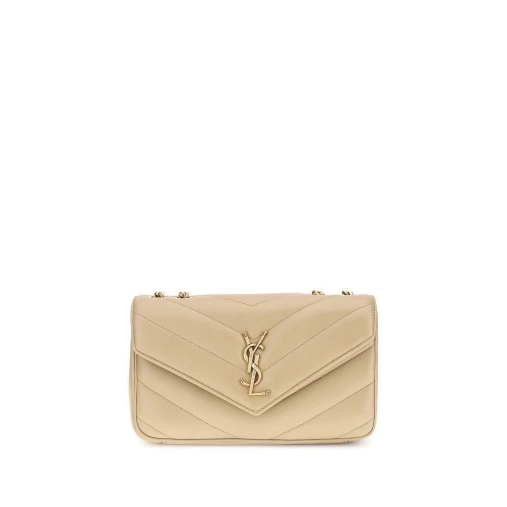 Saint Laurent Beige Lamm Ovis Aries Aries Schultertasche by Saint Laurent