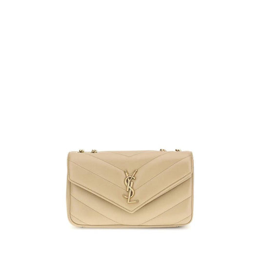 Saint Laurent Beige Lamm Ovis Aries Aries Schultertasche by Saint Laurent