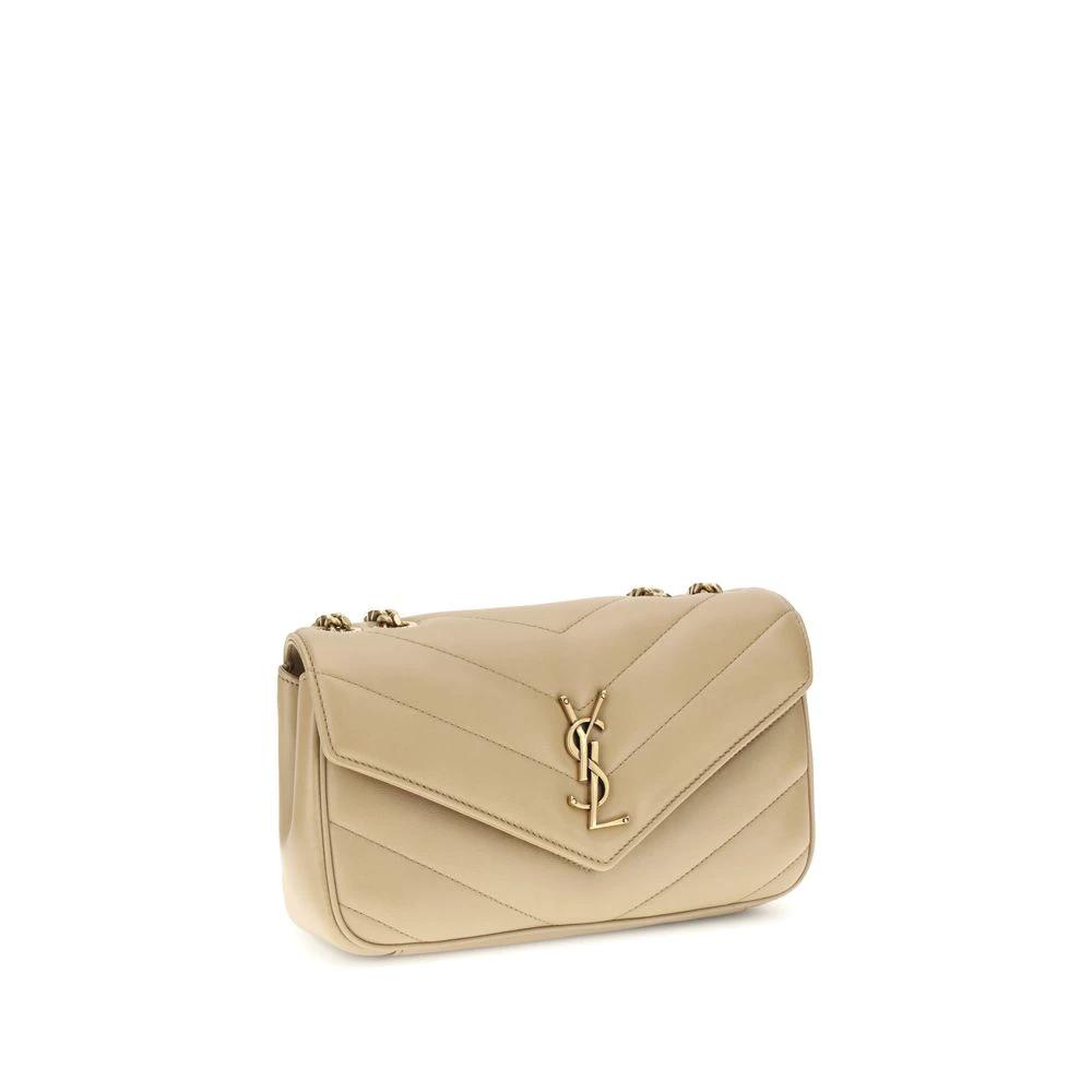 Saint Laurent Beige Lamm Ovis Aries Aries Schultertasche by Saint Laurent