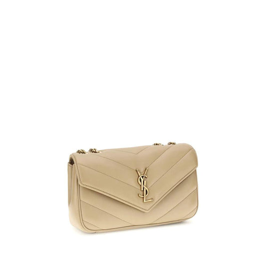 Saint Laurent Beige Lamm Ovis Aries Aries Schultertasche by Saint Laurent