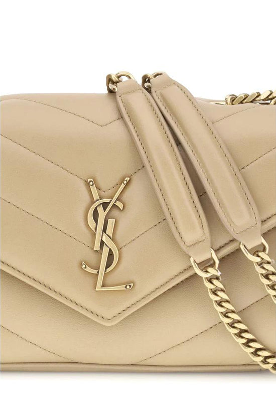 Saint Laurent Beige Lamm Ovis Aries Aries Schultertasche by Saint Laurent