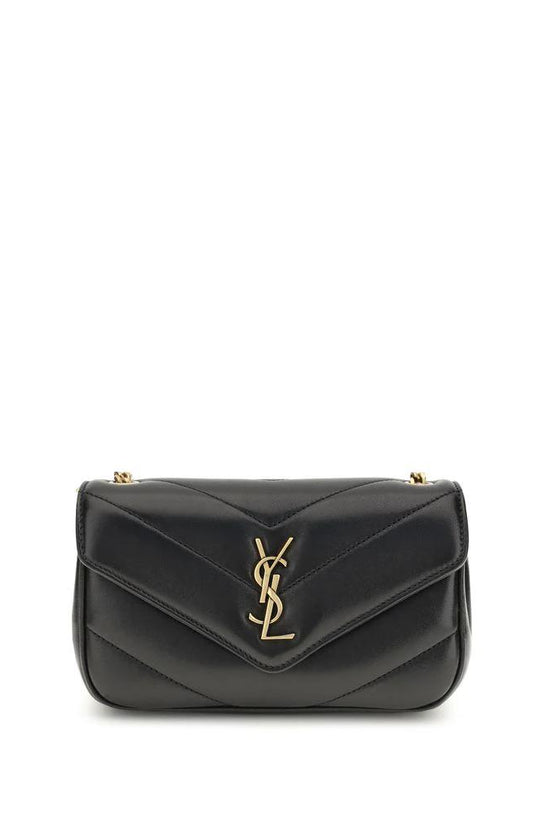 Saint Laurent Schwarze Lammleder Schultertasche Ovis Aries Aries by Saint Laurent
