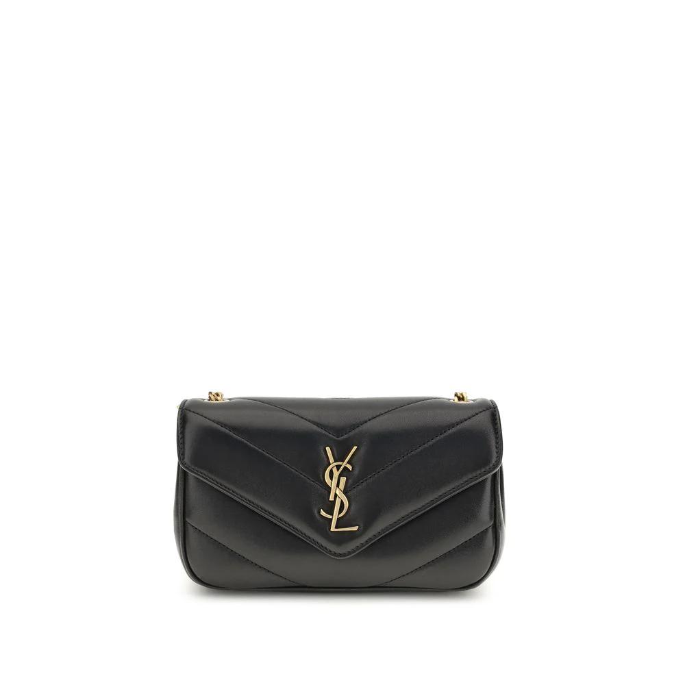 Saint Laurent Schwarze Lammleder Schultertasche Ovis Aries Aries by Saint Laurent