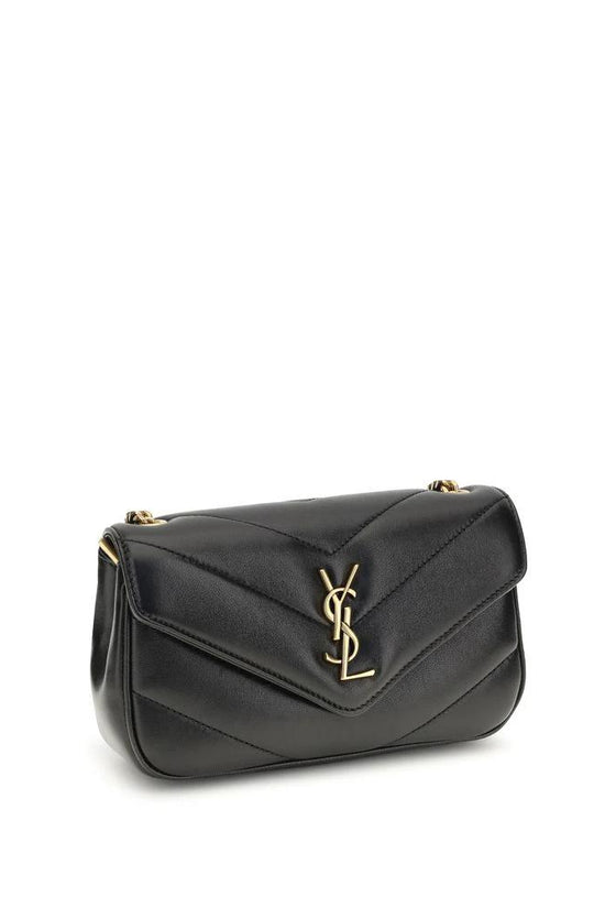 Saint Laurent Schwarze Lammleder Schultertasche Ovis Aries Aries by Saint Laurent