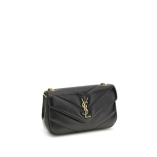Saint Laurent Schwarze Lammleder Schultertasche Ovis Aries Aries by Saint Laurent