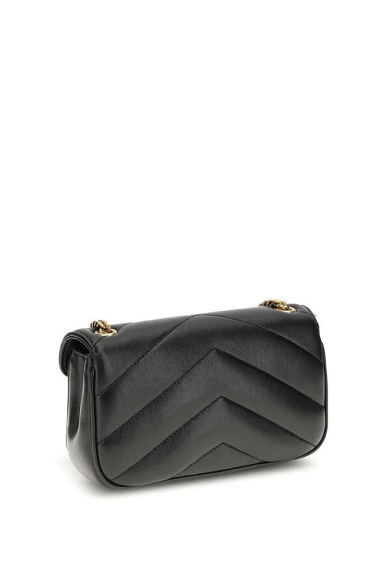 Saint Laurent Schwarze Lammleder Schultertasche Ovis Aries Aries by Saint Laurent
