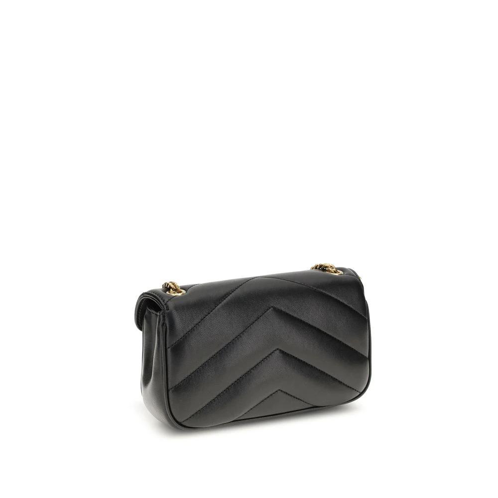 Saint Laurent Schwarze Lammleder Schultertasche Ovis Aries Aries by Saint Laurent