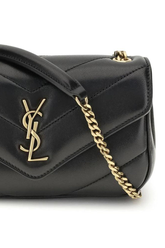 Saint Laurent Schwarze Lammleder Schultertasche Ovis Aries Aries by Saint Laurent