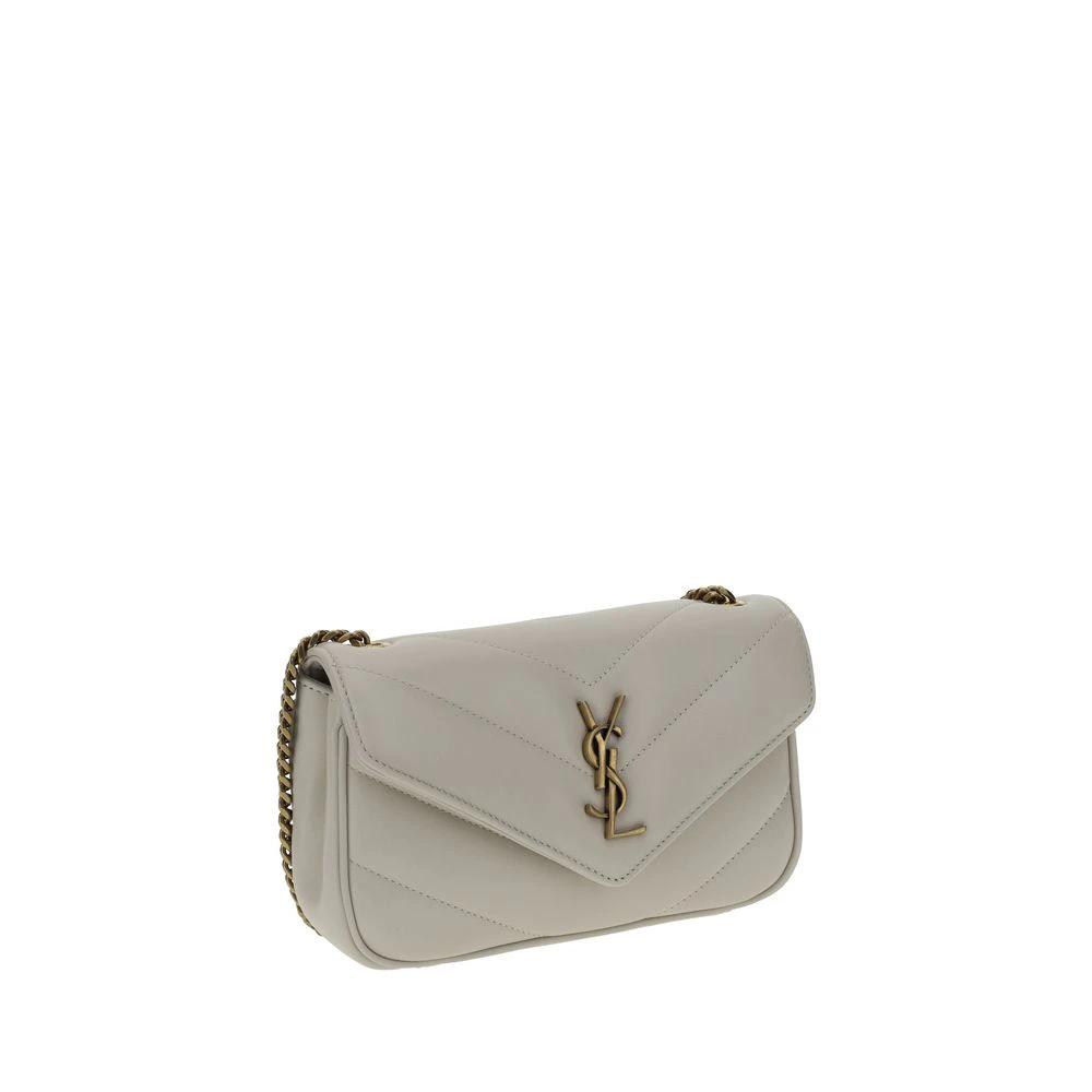 Saint Laurent Weiße Lammleder Schultertasche Ovis Aries Aries by Saint Laurent