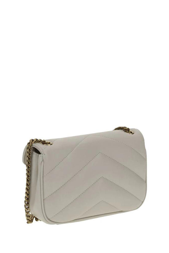 Saint Laurent Weiße Lammleder Schultertasche Ovis Aries Aries by Saint Laurent