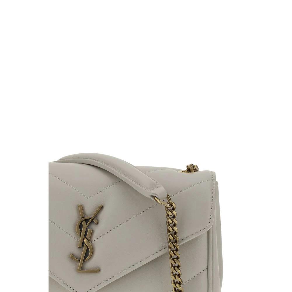 Saint Laurent Weiße Lammleder Schultertasche Ovis Aries Aries by Saint Laurent