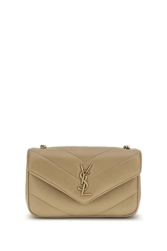 Saint Laurent Beige Lamm Ovis Aries Aries Schultertasche by Saint Laurent