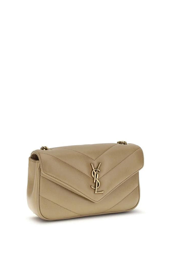 Saint Laurent Beige Lamm Ovis Aries Aries Schultertasche by Saint Laurent
