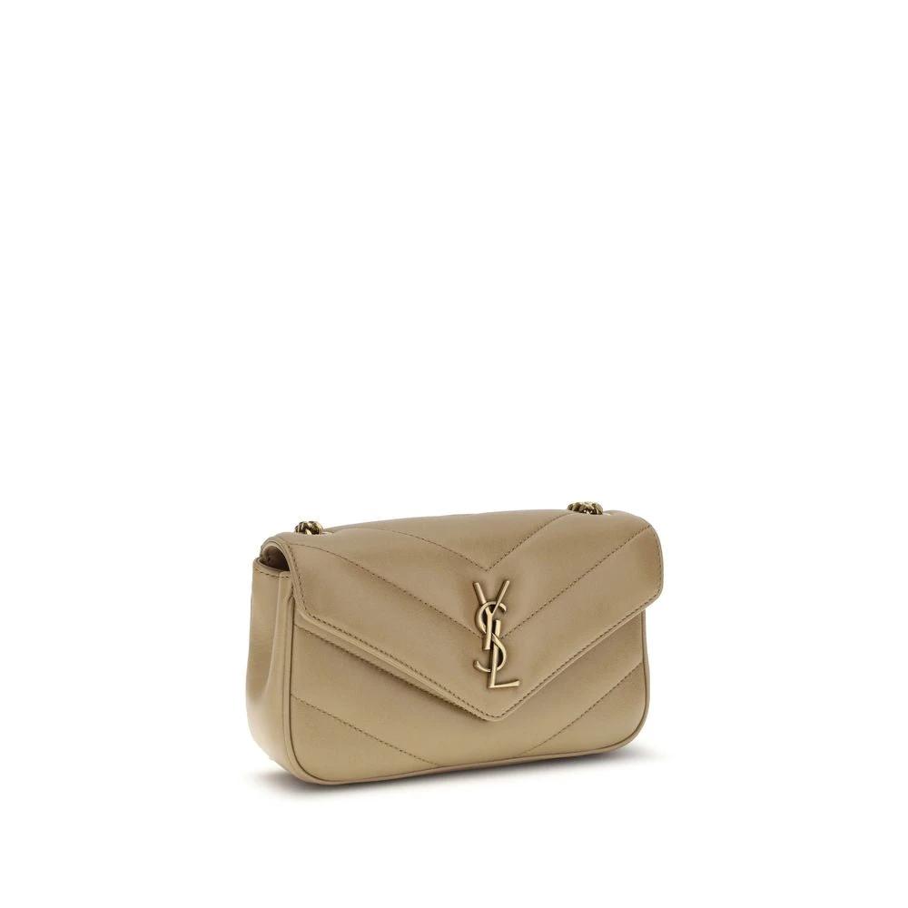 Saint Laurent Beige Lamm Ovis Aries Aries Schultertasche by Saint Laurent